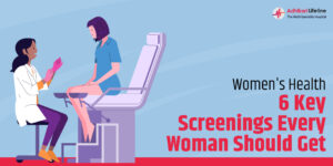 Illustration of a doctor consulting a woman